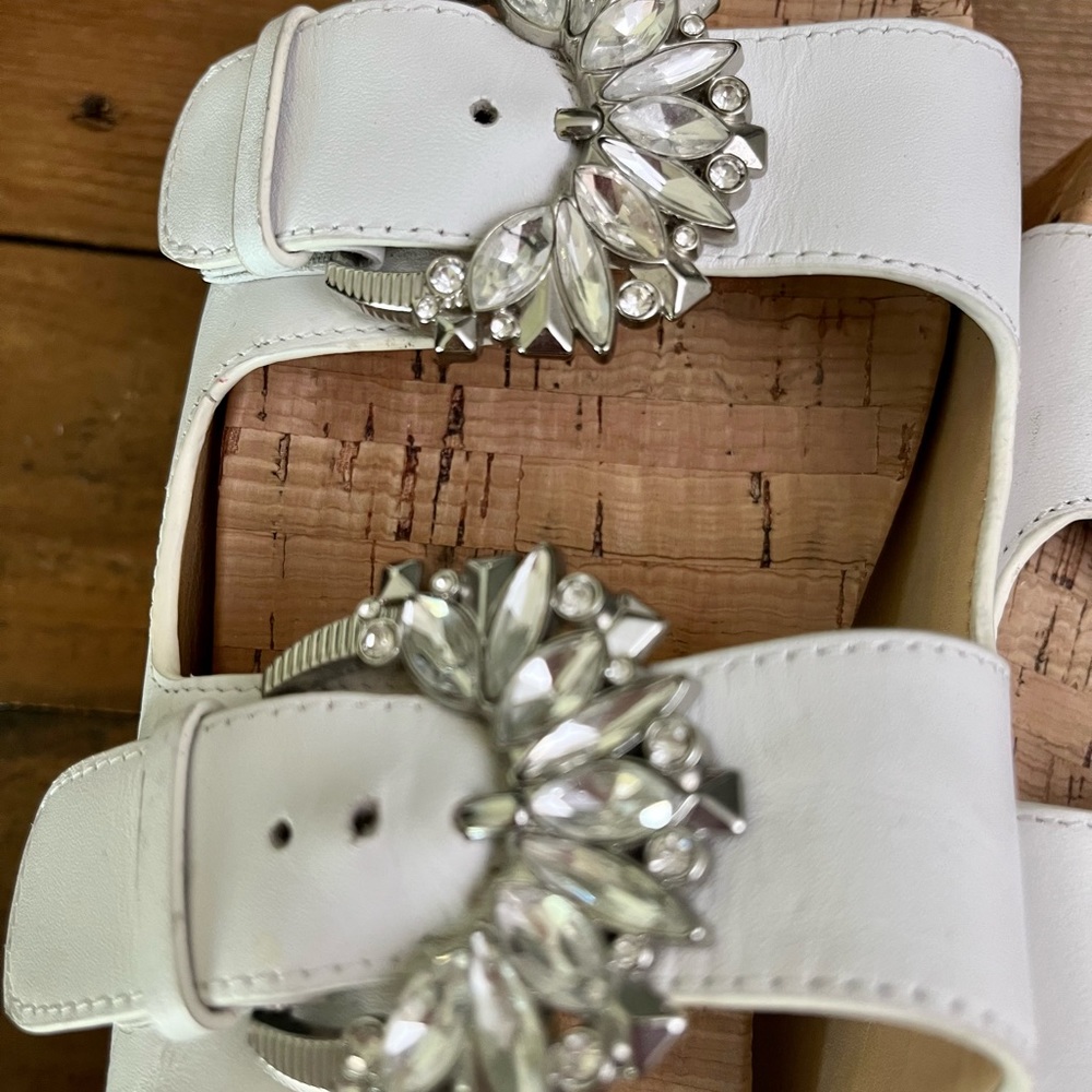 Michael Kors Platform Slides With White Straps An… - image 5